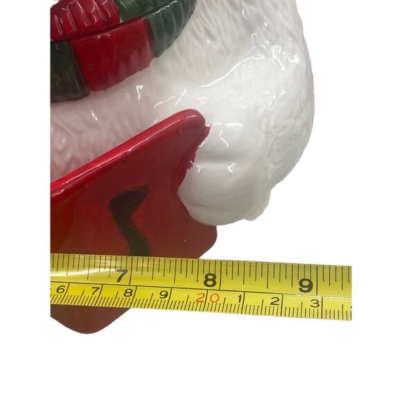 Vintage Caroling Polar Bear & Penguin Christmas Cookie Jar Ceramic W/Box CELLAR - Picture 7 of 16